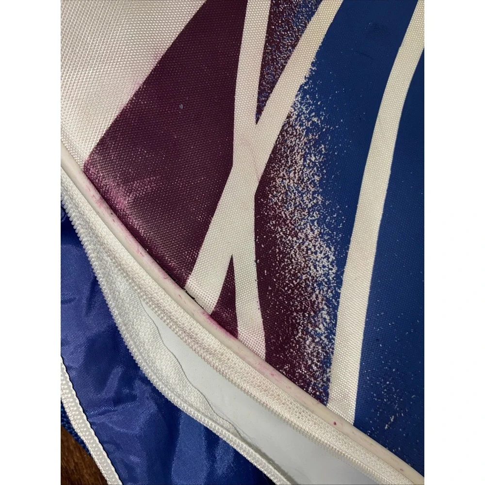 Vintage Adidas Stefan Edberg Tennis Racket Bag White Blue Purple 90s Retro